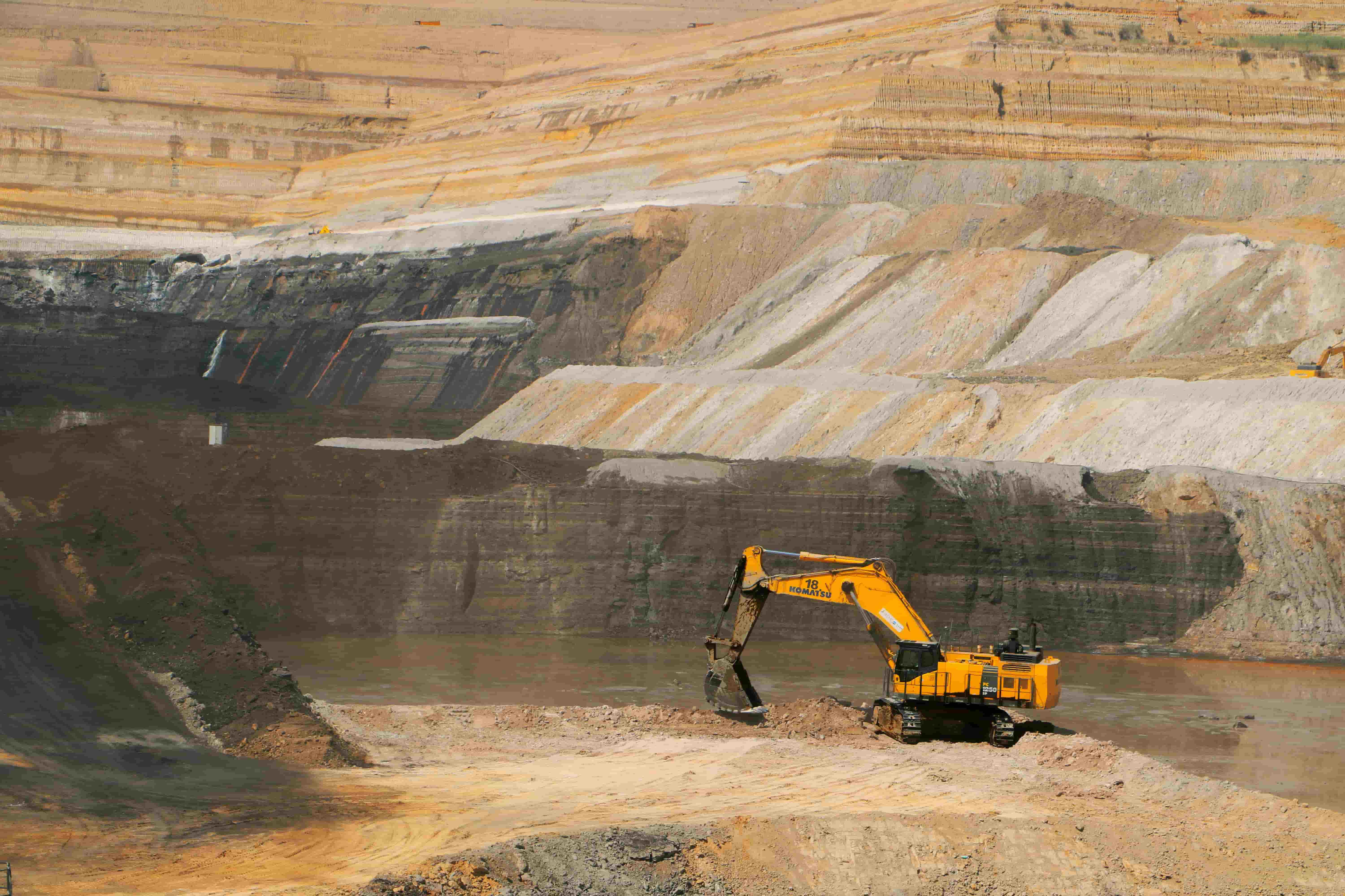 Aerial view of mining operations